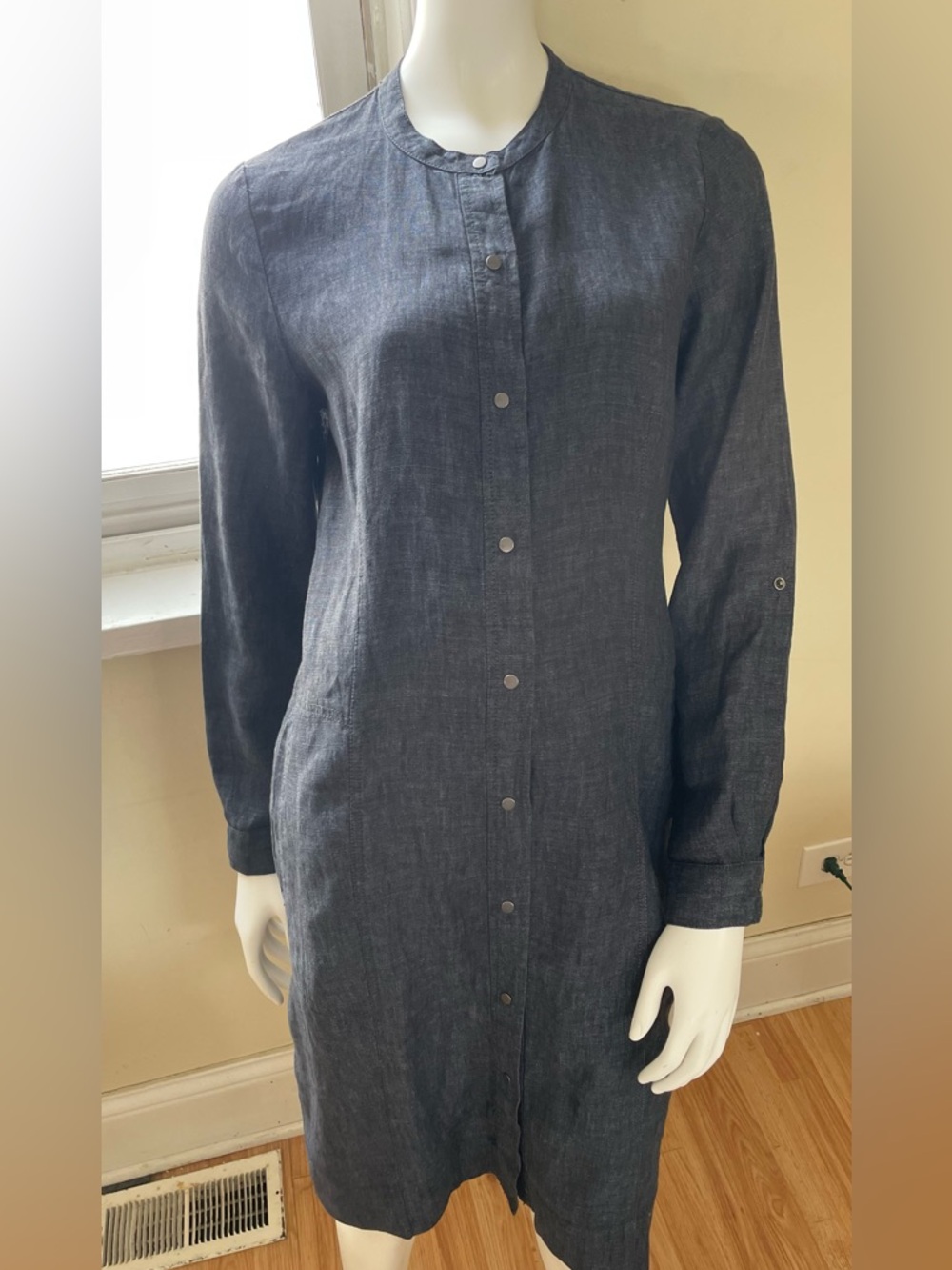 Eileen Fisher linen Button-Down Dress XS